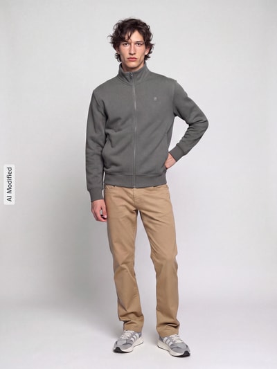 G-Star RAW Sweatjacke mit Logo-Detail Mittelgrau 1