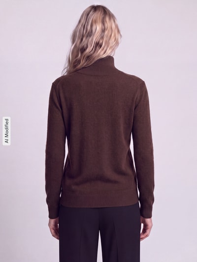 Weekend Max Mara Relaxed Fit Pullover aus Seiden-Woll-Mix Modell 'KIKU' Dunkelbraun 5