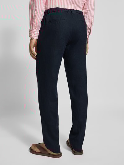 Casual Friday Regular Fit Leinenhose mit Gürtelschlaufen Modell 'Pandrup' Marine 5