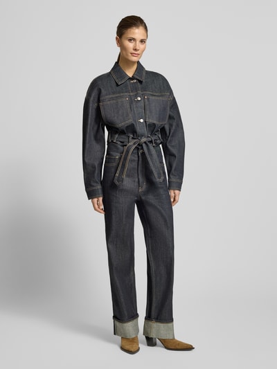 HUGO Oversized jeansjack van katoenmix, model 'GALATA' Donkerblauw - 1