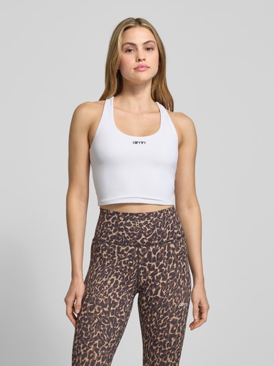 AIMN Korte top met labeldetail Wit - 4