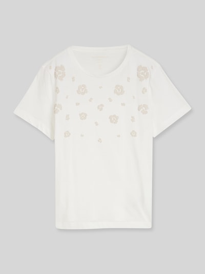 Tom Tailor Regular Fit T-Shirt aus reiner Baumwolle mit Motiv-Print Offwhite 2