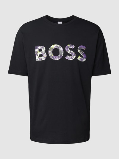 BOSS Green T-Shirt mit Logo-Print Modell 'Lotus' Black 2