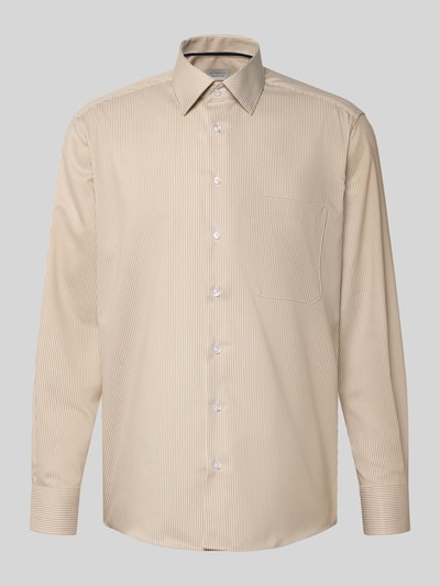 ETERNA Comfort Fit Business-Hemd aus Baumwolle mit Kentkragen Sand 2