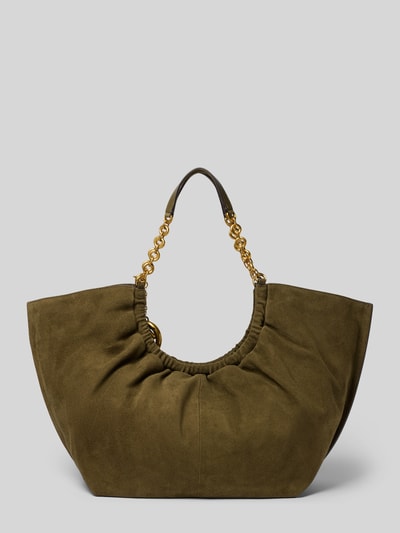 MICHAEL Michael Kors Tote tas van echt leer model 'Indie' Kaki - 4