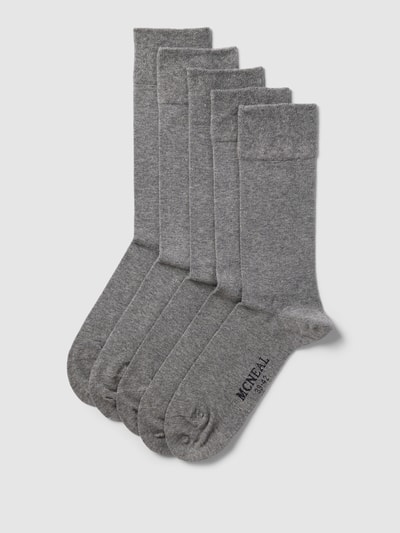 MCNEAL Socken mit elastischem Rippenbündchen im 5er-Pack Graphit Melange 1