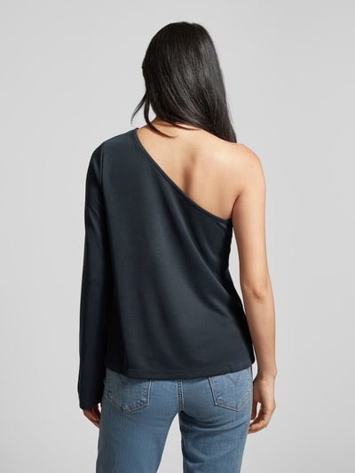 mbyM Shirt met lange mouwen en one shoulder-band, model 'Juni' Zwart - 5