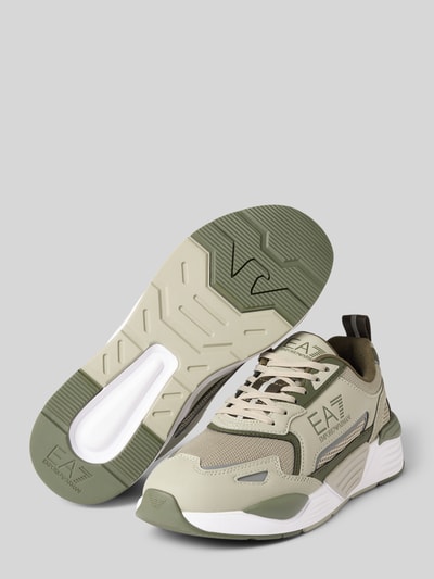 EA7 Emporio Armani Sneakers met labelprints, model 'ACE RUNNER' Lindegroen - 4