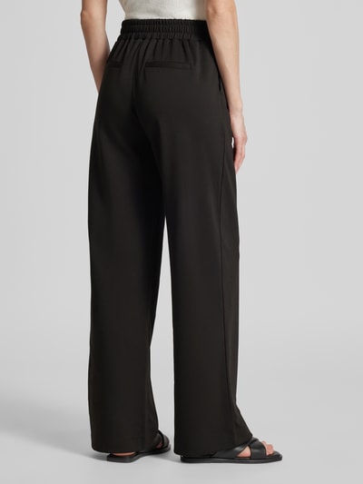 B.Young Wide leg stoffen broek in zwart met bandplooien, model 'Rizetta' Zwart - 5