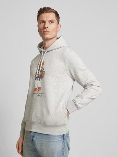 Polo Ralph Lauren Hoodie mit Motiv- und Label-Print Hellgrau 3