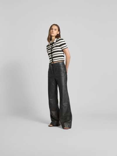 Self-Portrait Strickjacke mit Knopfleiste Ecru 1