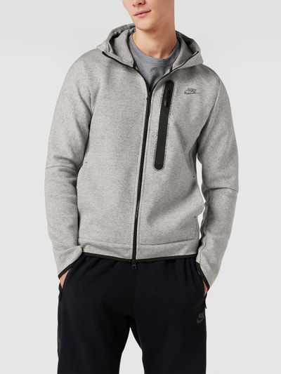 Nike Sweatjacke mit Label-Print Anthrazit Melange 4