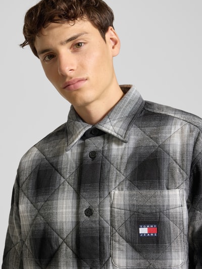 Tommy Jeans Regular Fit Hemdjacke aus reiner Baumwolle Black 3