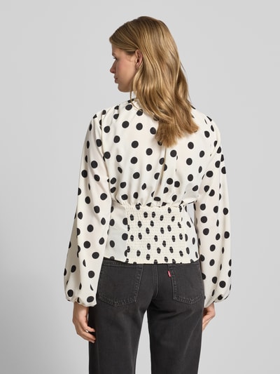 Gina Tricot blouse met lange mouwen met sjaalkraag Wit - 5