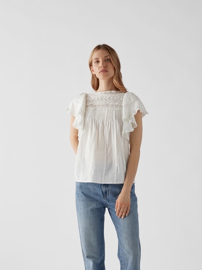 Vanessa Bruno Bluse mit florale Spitze Ecru 4