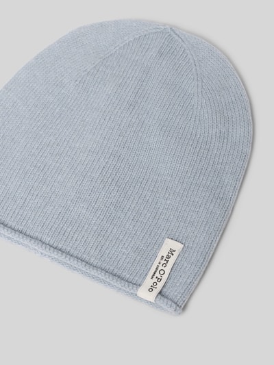 Marc O'Polo Beanie mit Label-Patch aus Woll-Mix Blau 2