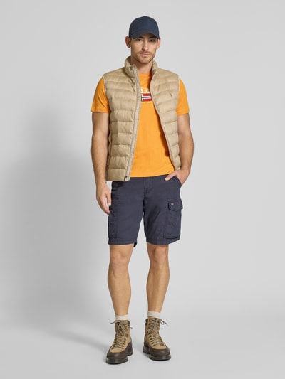 Napapijri T-Shirt mit Label-Print Modell 'AYLMER' GELB 1