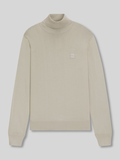 BOSS Orange Regular Fit Rollkragenpullover aus Baumwoll-Kaschmir-Mix Modell 'AKIRO_S' Sand 2