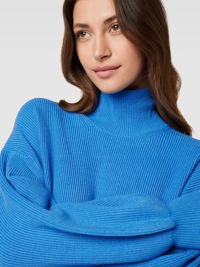 MSCH Copenhagen Sweter z dzianiny ze stójką model ‘Magnea Rachelle’ Niebieski 3