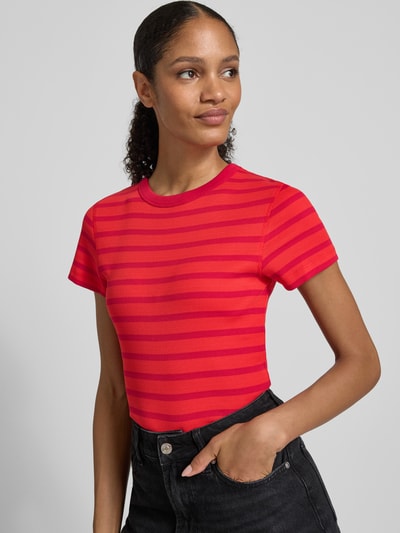 Drykorn T-Shirt mit Rundhalsausschnitt Modell 'KOALE' Hellrot 3