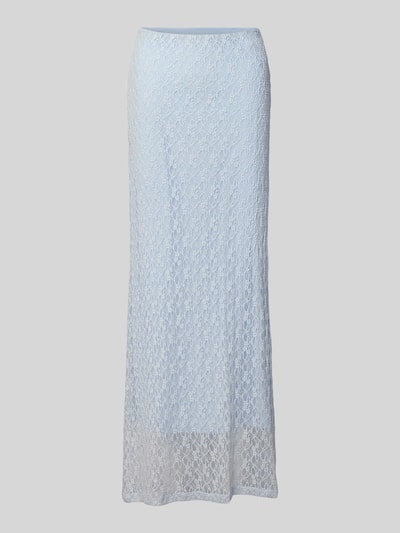 Produktfoto, Maxirock mit Spitze Modell 'MONROE' von JJXX aus Material-Mix mit Stretch-Anteil, hellblau, körpernaher-Schnitt, blickdichter Unterrock