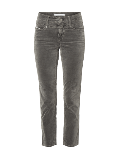 Cambio Cropped Hose aus Samt  Anthrazit 2