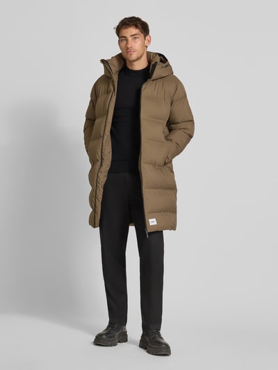 khujo Steppmantel mit Label-Patch Modell 'Caius' Cognac 1