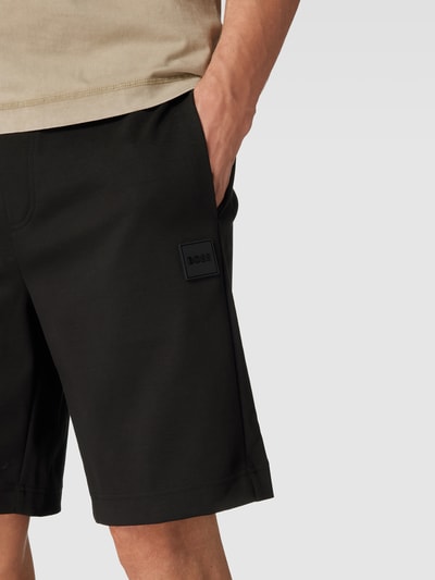 BOSS Sweatshorts mit Label-Patch Modell 'Lamson' Black 3