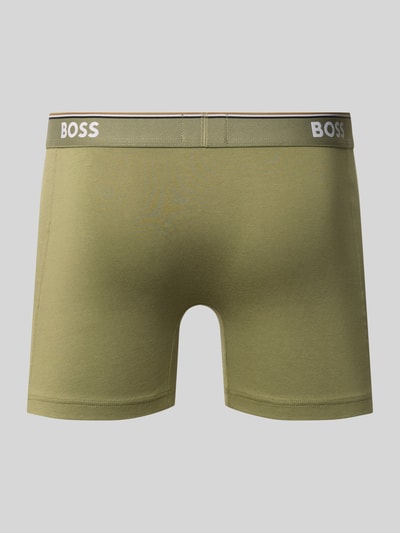 BOSS Regular fit boxershort van katoenmix in een set van 3 stuks Olijfgroen - 3