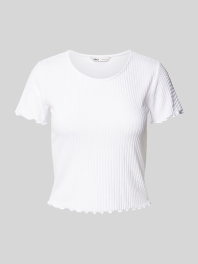 Only Regular Fit T-Shirt mit Viskose-Anteil Weiss 1