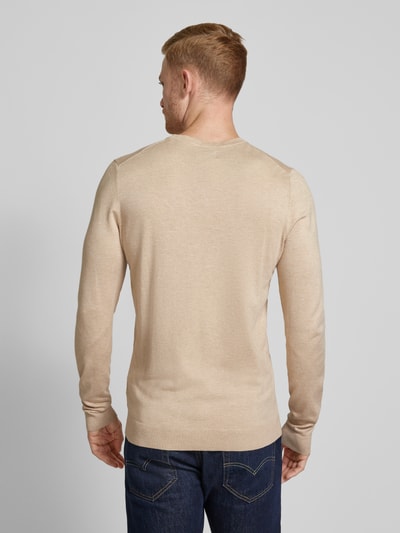 MCNEAL Pullover in Strick-Optik Beige Melange 5