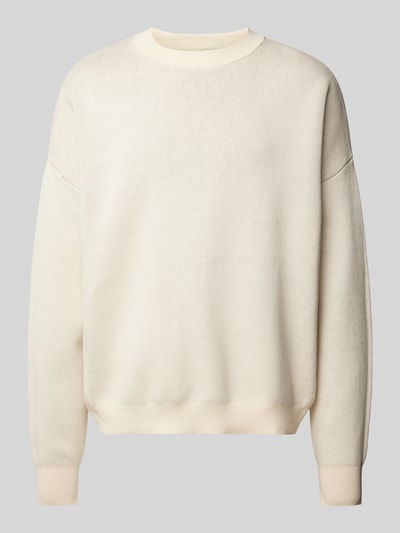 PROHIBITED Strickpullover mit gerippten Abschlüssen Modell 'Brixton' Offwhite 1