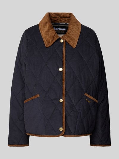 Barbour Jack met drukknoopsluiting, model 'Emilia' Marineblauw - 2