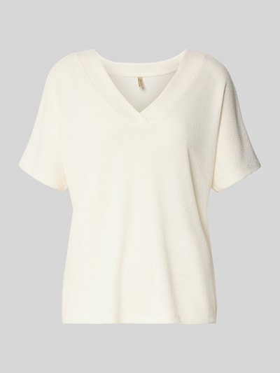 Soyaconcept T-shirt met V-hals, model 'Delia' Offwhite - 2