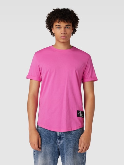 Calvin Klein Jeans T-Shirt mit Label-Patch Pink 4