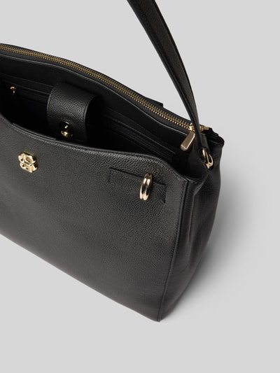 BOSS Tote Bag aus Rindsleder Modell 'B_ICON' Black 5