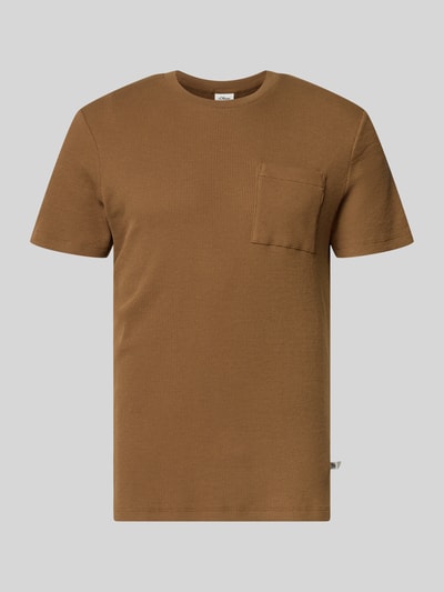 s.Oliver RED LABEL regular fit T-shirt van katoenmix Middenbruin - 2