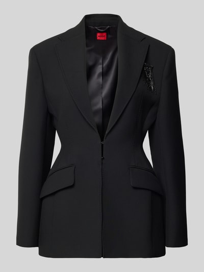 HUGO Longblazer mit Strassbrosche Modell 'Amarille' Black 1