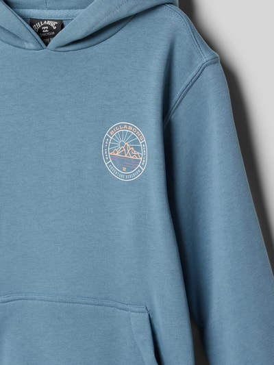 Billabong Hoodie mit Label-Motiv-Print Modell 'COMPASS' Rauchblau 2