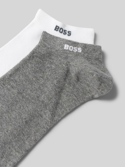 Produktfoto, Sneaker-Socken aus Baumwoll-Mix im 2er-Pack Modell '2P AS UNI CC' von BOSS, Optik: Unifarben, Label-Print, Bundabschluss: Elastisch, Multipack: 2er-Pack, Materialverarbeitung: Feinstrick