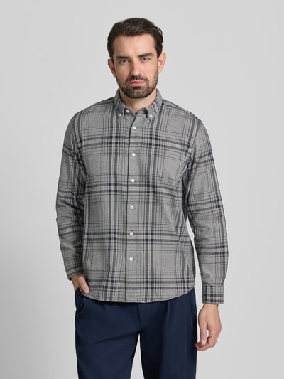 SELECTED HOMME Regular fit vrijetijdsoverhemd van puur biologisch katoen, model 'REGNOAH' Middengrijs - 4