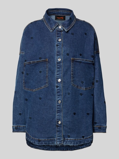 miss goodlife Relaxed fit jeansblouse met stitchings Jeansblauw - 2