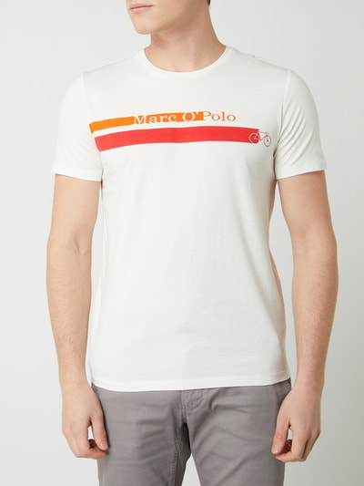Marc O'Polo Shaped Fit T-Shirt aus Baumwolle  Offwhite 4
