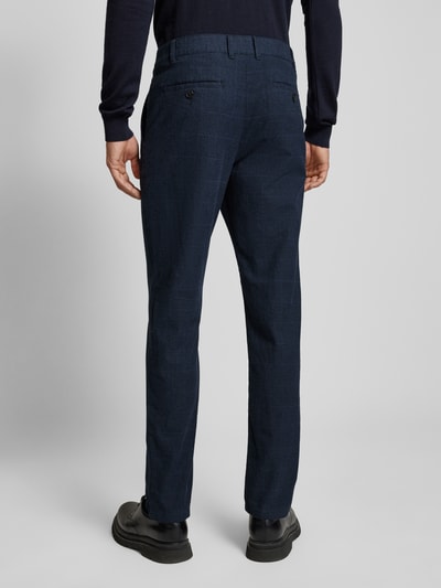 Christian Berg Men Regular fit stoffen broek met deelnaden Marineblauw - 5