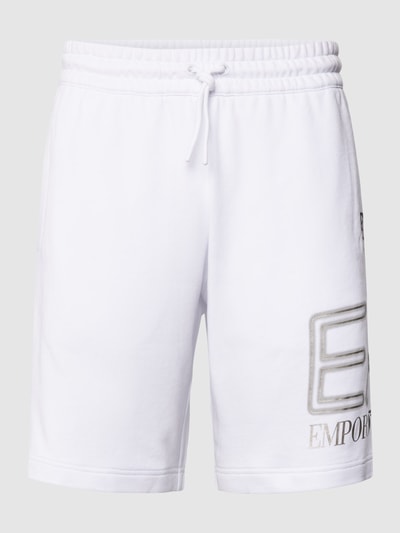 EA7 Emporio Armani Sweatshort met logoprint Wit - 2