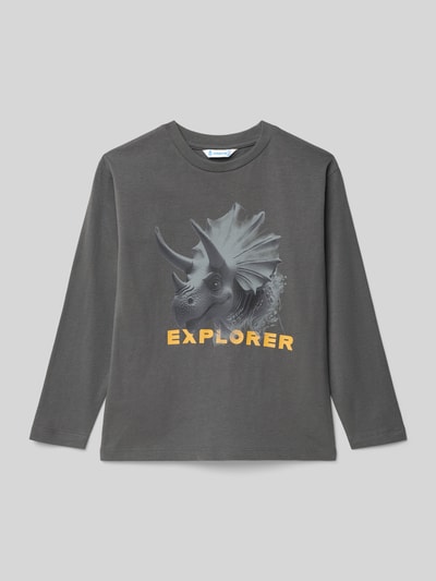 Mayoral Bluzka z długim rękawem z nadrukowanym motywem Grafitowy 1