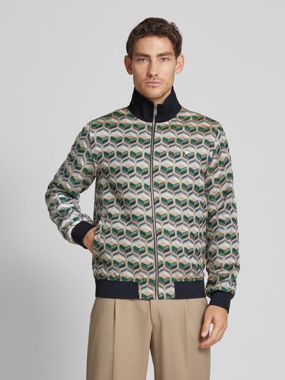 Scotch & Soda Trainingsjacke mit Viskose-Anteil Modell 'jacquard' Gruen 4