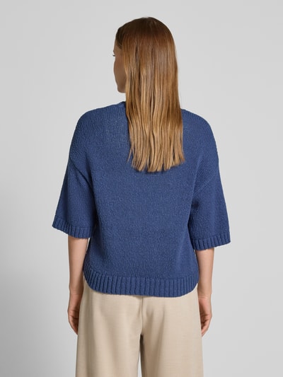 MSCH Copenhagen Sweter z dzianiny z dekoltem w serek model ‘Hannalie’ Szaroniebieski 5