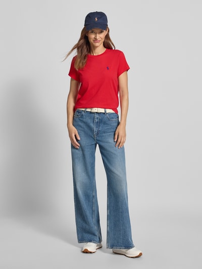 Polo Ralph Lauren T-shirt met labelstitching en ronde hals Rood - 1