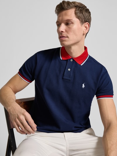 Polo Ralph Lauren Poloshirt mit Label-Stitching Marine 3